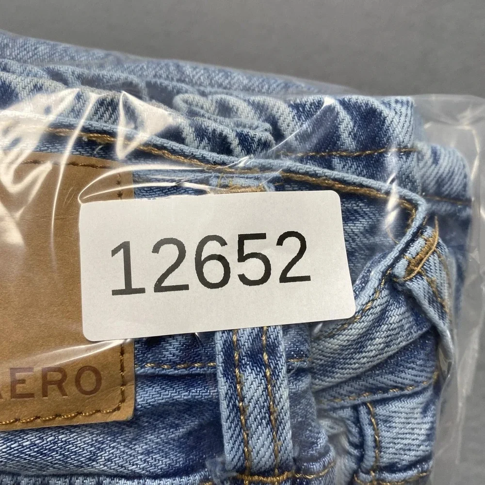 Aeropostale Jeans Juniors 2 Blue Boyfriend Flare‎ Distressed Acid Wash Denim